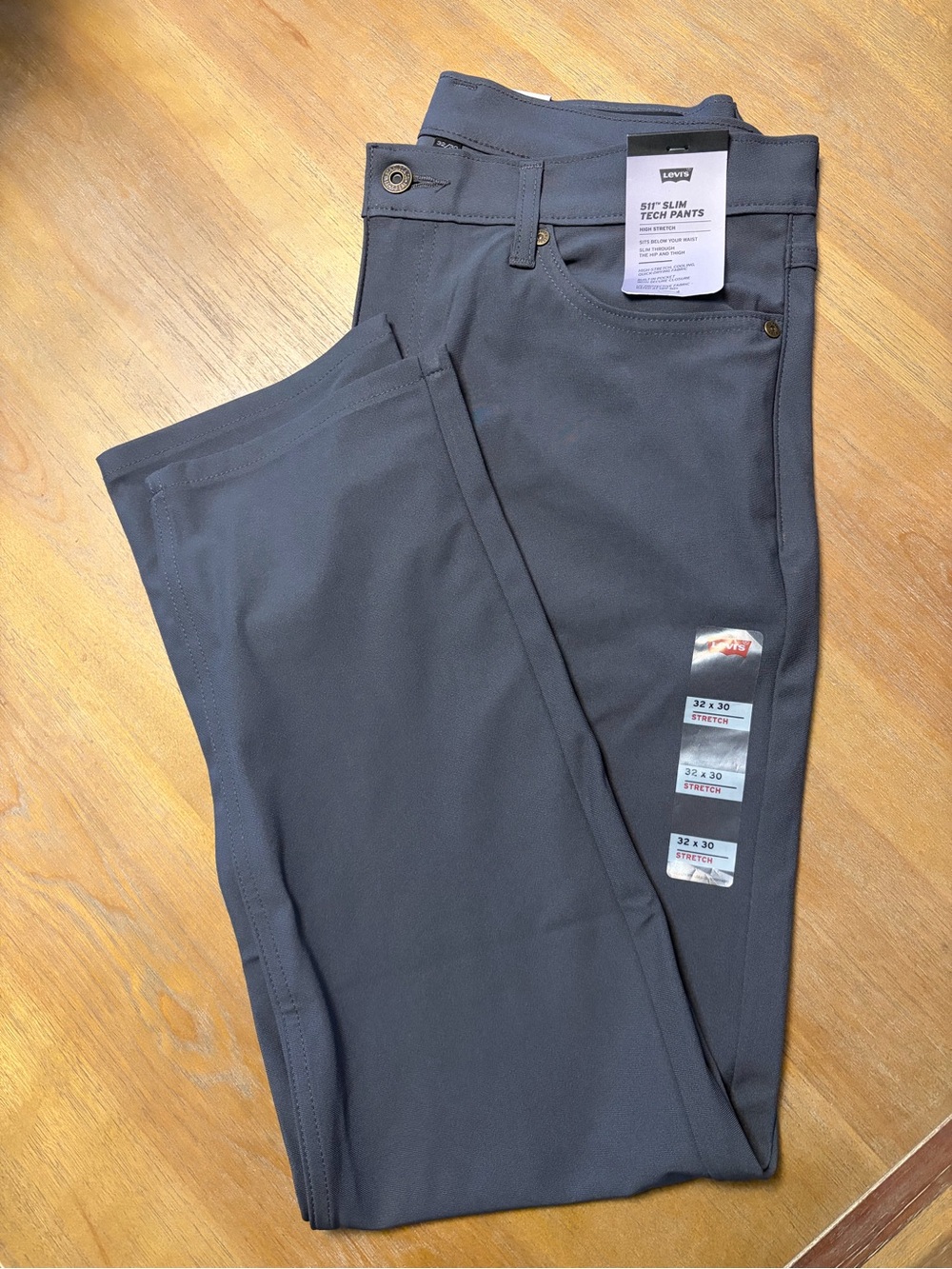 Levi's Men's Slim Tech Pants - Charcoal